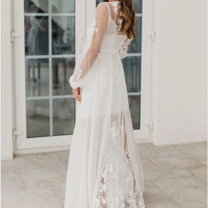 Amara Beaded Lace Robe by Le Rose - Size M